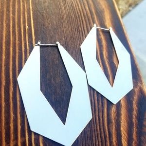 Golden BOSS Geometric Dangle Drop Earrings